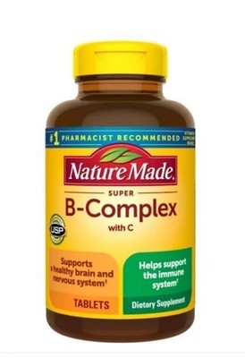 Nature Made Super B-Complex Tablets with Vitamin C, Thiamin, Niacin, B6