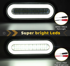 2PCS 6-Inch Oval LED Trailer Tail Lights –Stop,52 LEDs Halo Design