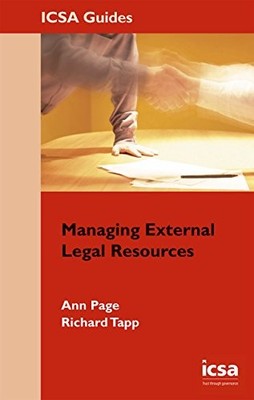 Managing External Legal Resources (ICSA... by Tapp, Richard Paperback / softback