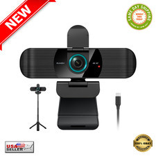 UHD 4K Webcam with Built-in Dual Mics Wide-Angle Lens, Privacy Cover - NEW!