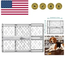 North States Paws Portable Pet Gate: 26-40" Wide. Pressure Mount. No tools ne...