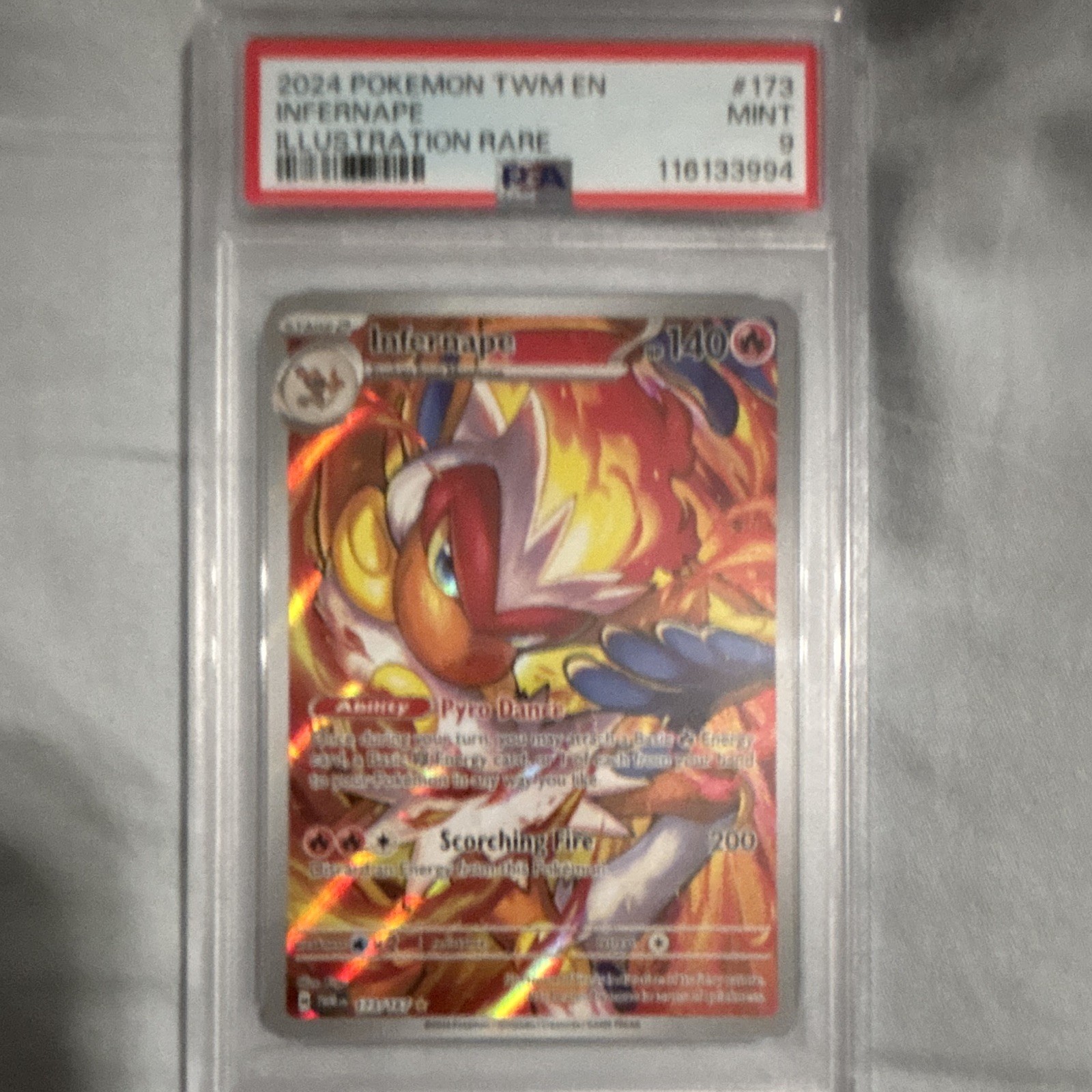 Infernape Sv06 Twilight Masquerade IR Holo 173/167 EN PSA 9