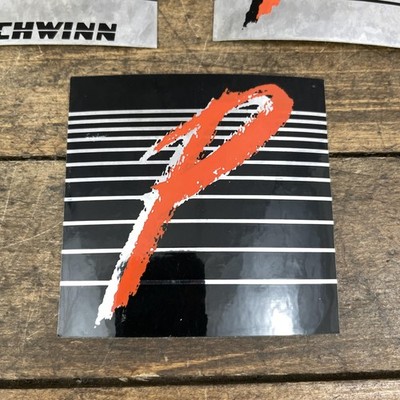 Vintage Schwinn Predator BMX Decal Lot 80s NOS Black Silver P Logo