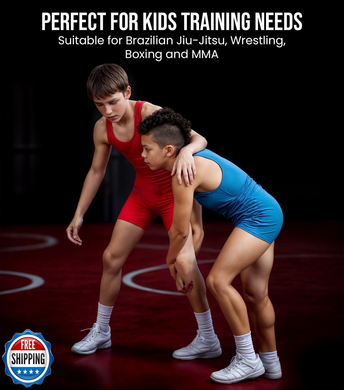 Exxact Sports Patriot Youth Wrestling Singlet For Boys, Premium Powerlifting 