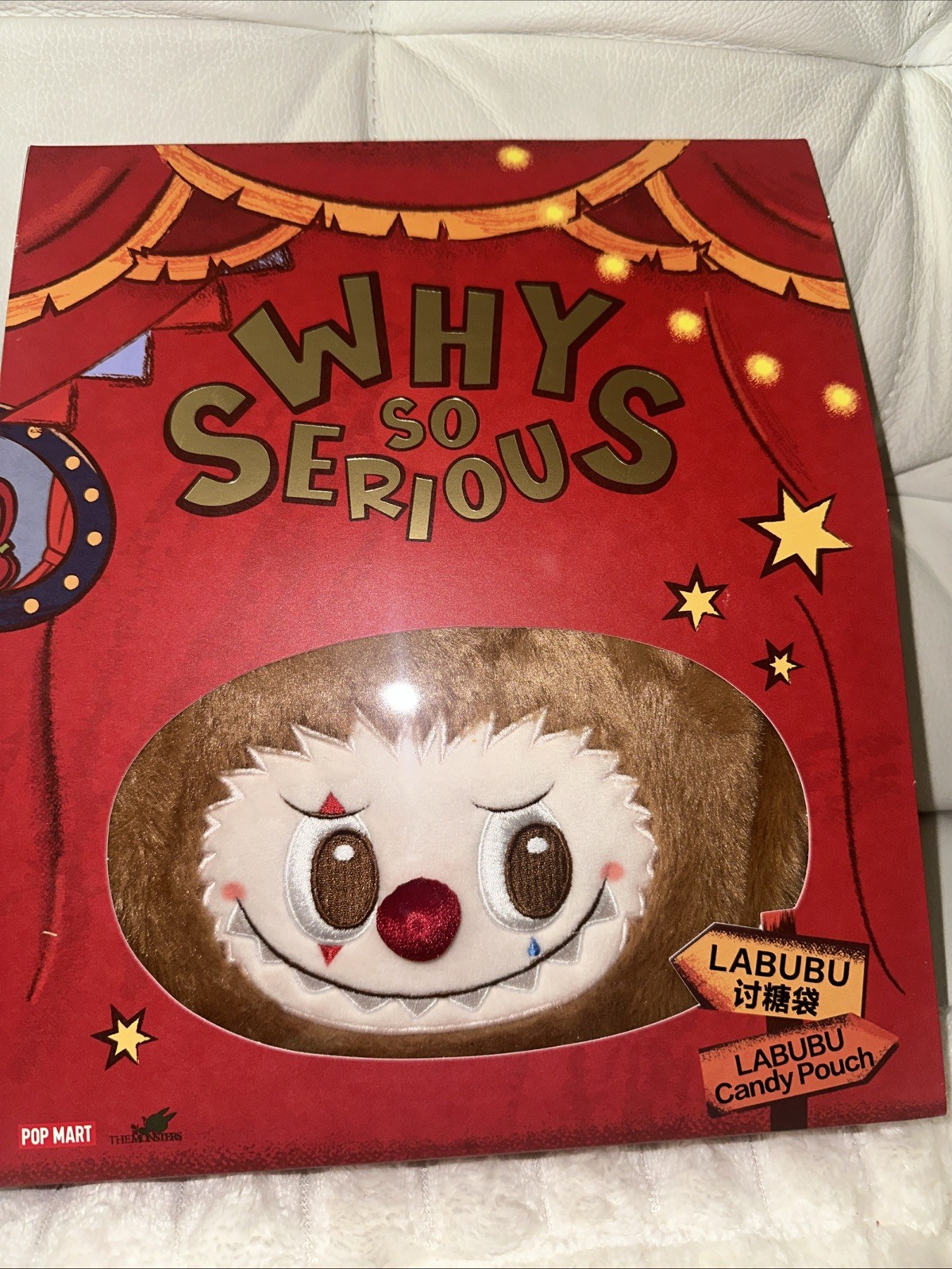 Popmart WHY SO SERIOUS Series Labubu Candy Pouch New