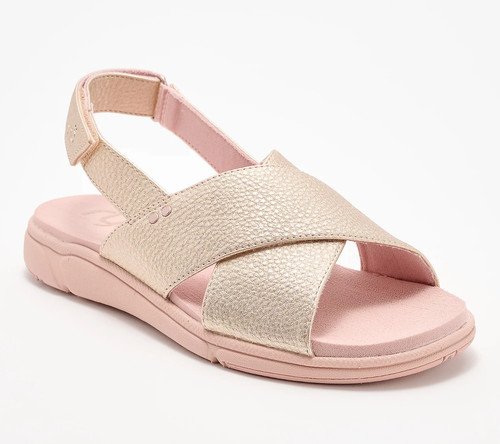 NEW RYKA CROSS BAND ADJUSTABLE SANDALS ROSE GOLD MARVELOUS 8 M