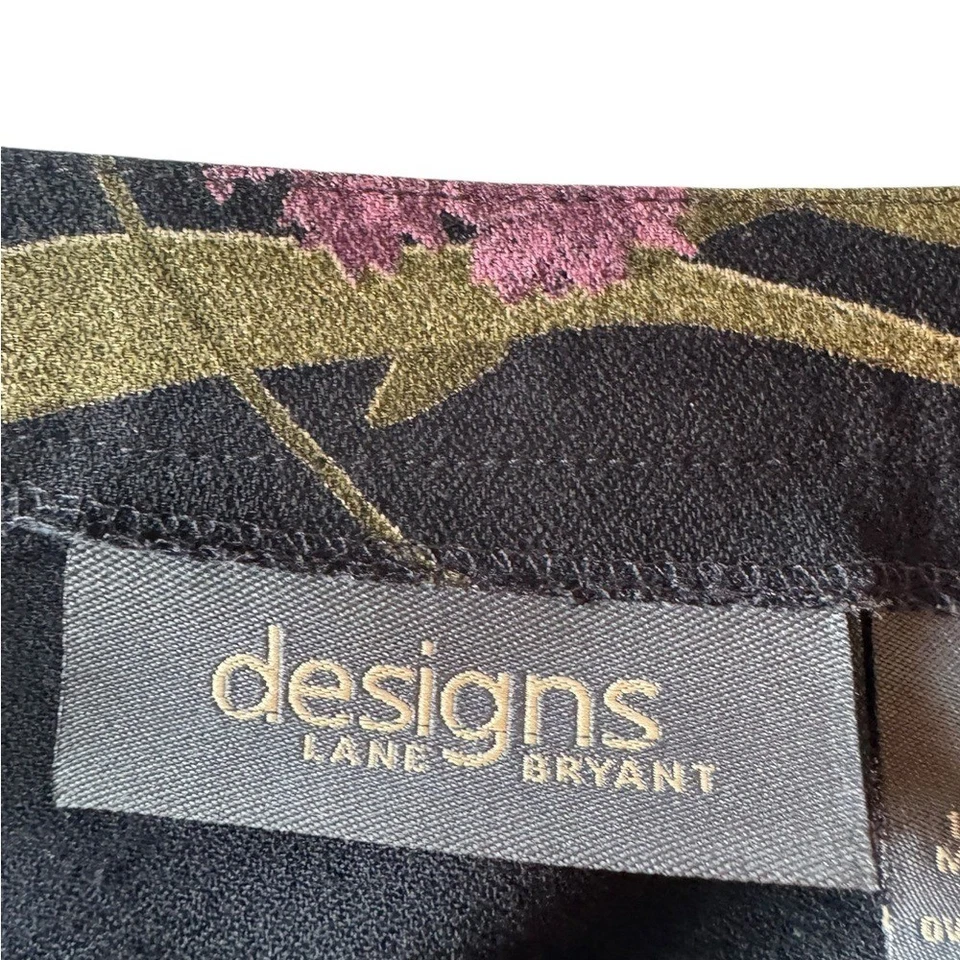 Vtg Lane Bryant Y2K Floral Maxi Wrap Skirt Size 18 Whimsigoth Fairy Grunge Boho - Image 4 of 4