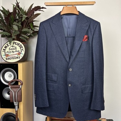 SUITSUPPLY (40L) Anzug Vitale Barberis Canonico Washington 2-Teiler Suit Wolle blau