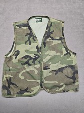Vintage SafTbak Camo Hunting Vest Medium With Attached Game Pouch USA