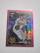 2024 Topps Chrome Baseball Yuki Matsui Pink Refractor RC Padres