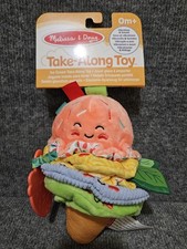 Melissa  Doug Ice Cream Take-Along Clip-On Infant Toy with Sound and Vibration