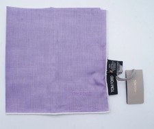 New 180 TOM FORD Purple Solid Cotton Pocket Square France 15"
