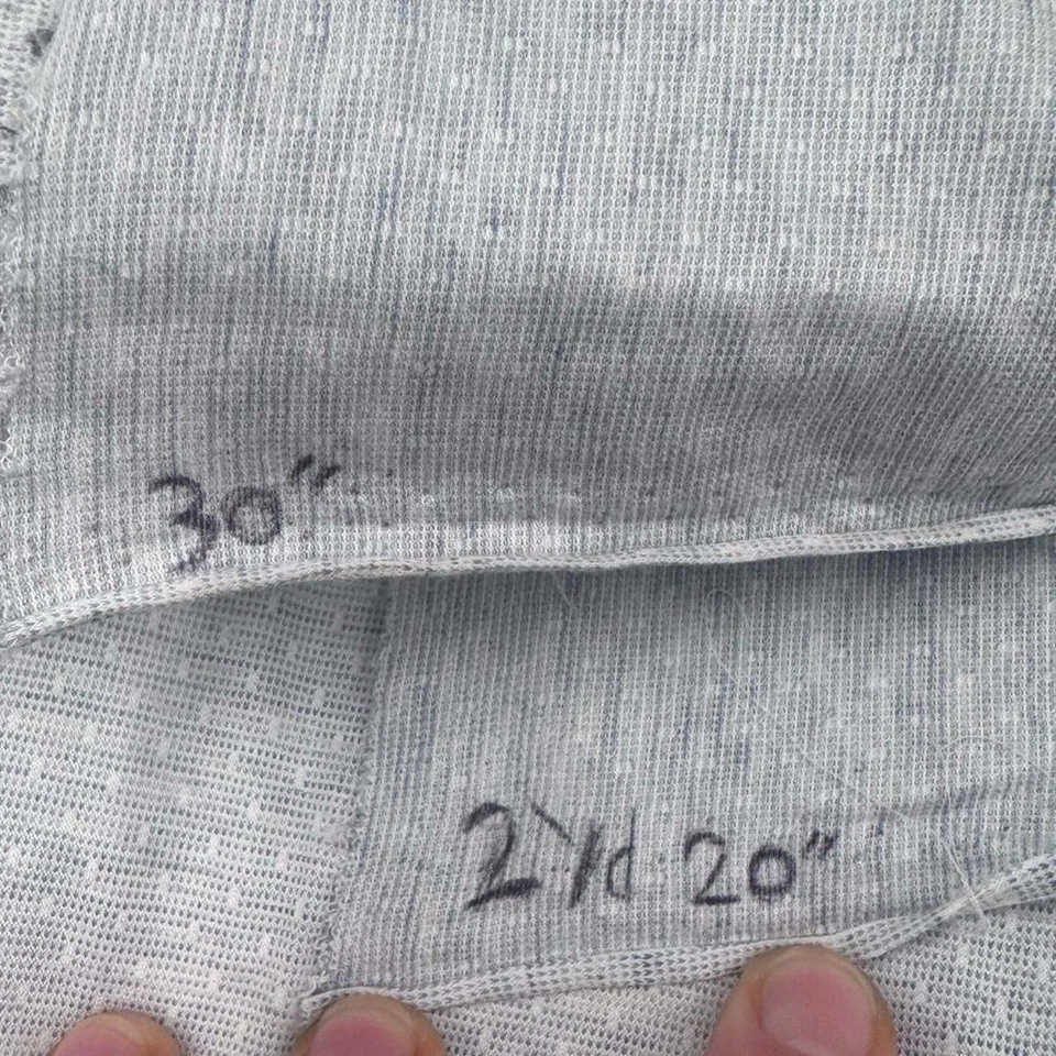 Cotton Knit Blue And Grey Fabric Bundle 2 Pieces For Sewing - Image 3 of 4