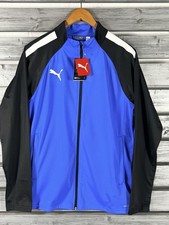 NEW Puma Dry Cell Track Jacket Mens L Blue Long Sleeve Zip Up