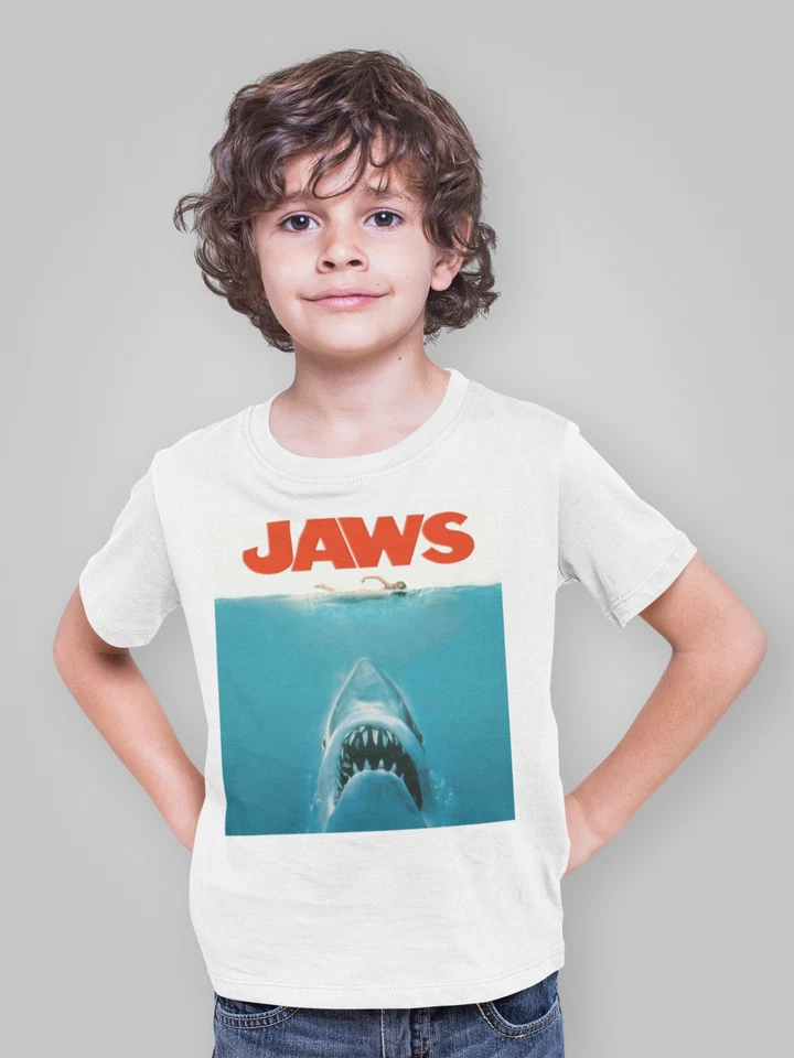 Jaws T-Shirt Shark Amity Island Boys Girls Movie Retro Tee Children Tee Kids