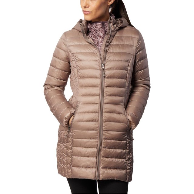 Womens Packable Hooded Down Puffer Coat 