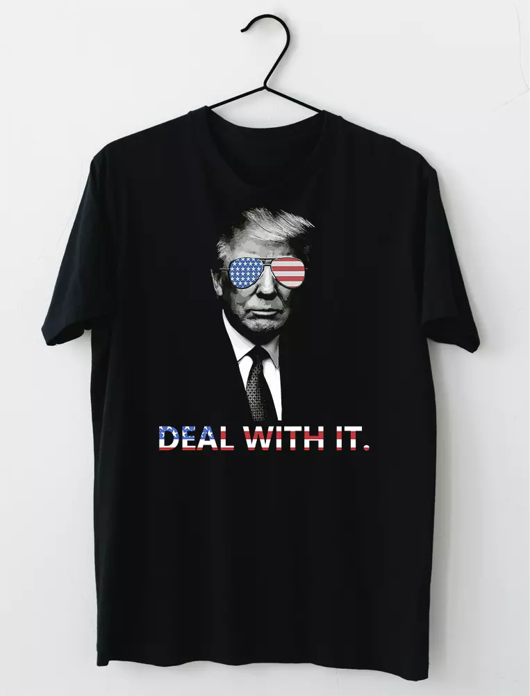 NEW Donald Trump American President Deal With It Thug Life T-Shirt S-5XL