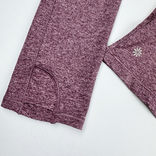 Athleta Girl Maroon Downtime Ruched Top Long Sleeve Crop Girl's Size XXL/16 - Picture 11 of 17