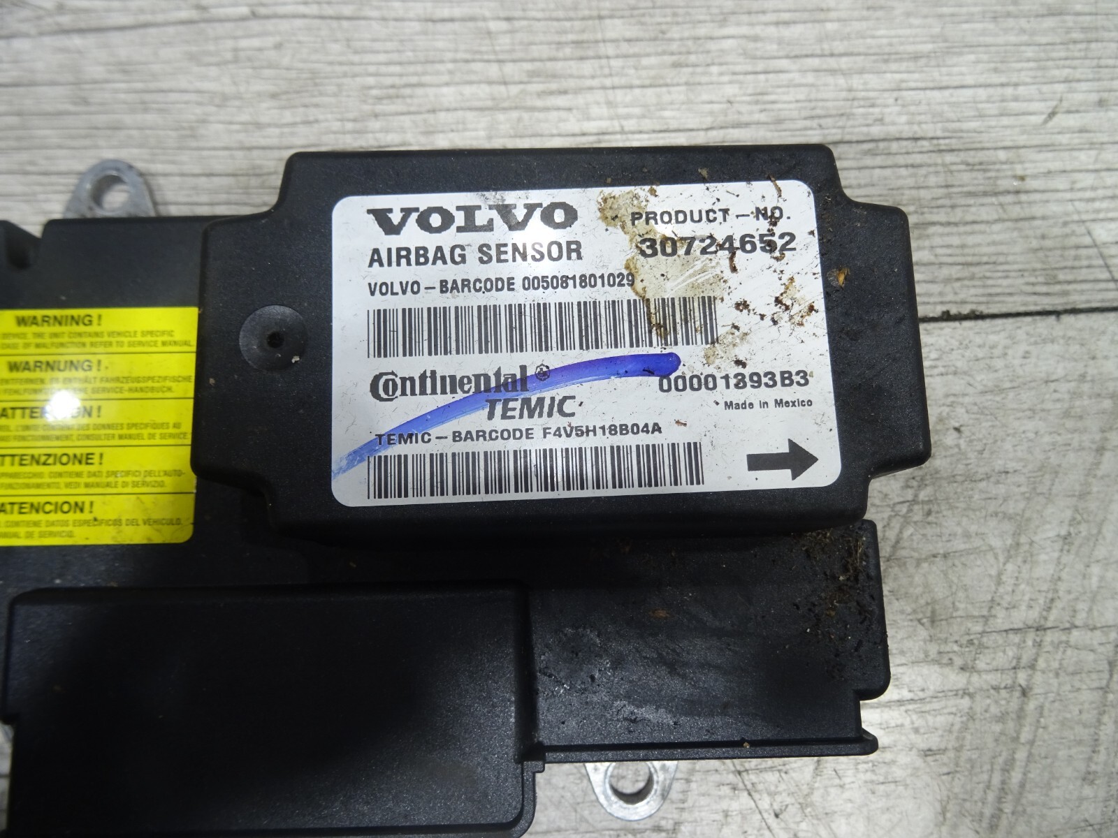 VOLVO S40 AIRBAG ECU 30724652 (0408) C211 eBay