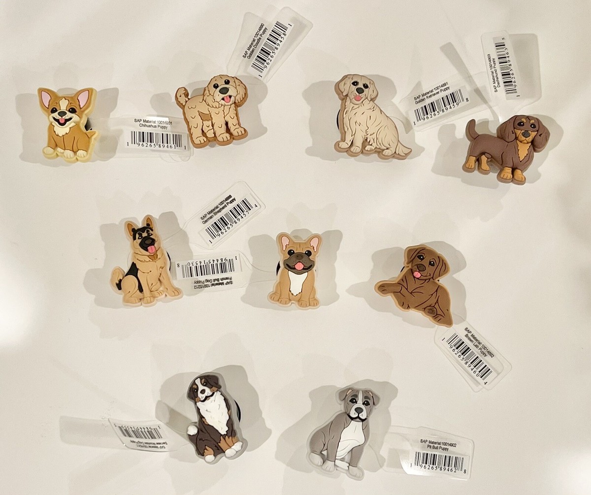 Authentic Crocs Shoe Charms Jibbitz Dog Breeds New With Tags Set