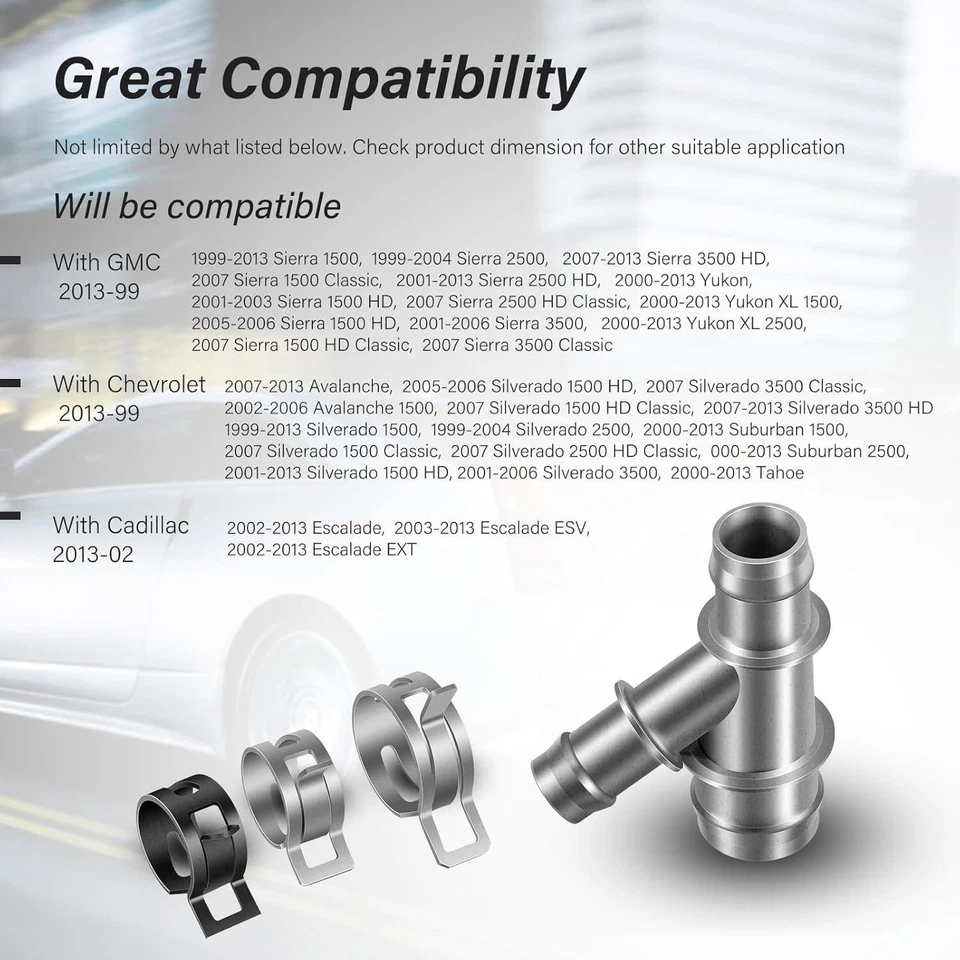 Соединение шланга охлаждающей жидкости совместимое с некоторыми моделями Cadillac Chevrolet GMC оригинальное исправление - Изображение 4 из 4