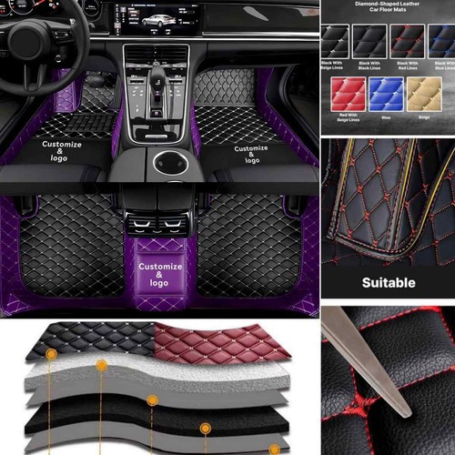 For Dodge Durango RT SRT Hellcat 2004-2024 Car Floor Mats PU Leather Carpets - Imagen 8 de 35