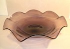 An Old Acid Etched Blenko Glass Monumental Amethyst Bowl K7