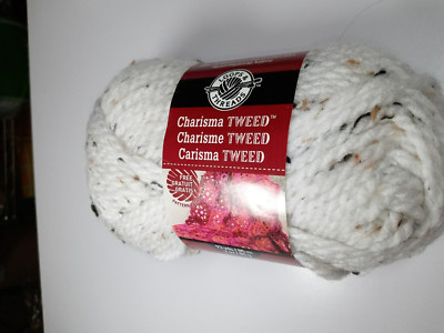 Loops & Threads Charisma Tweed Yarn 100 % Acrylic - White-93 Yards