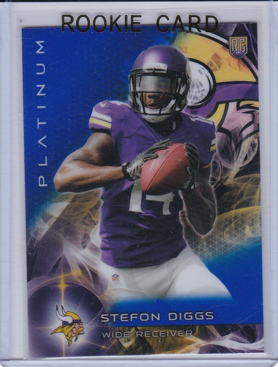STEFON DIGGS ROOKIE CARD 2015 Topps Platinum RARE BLUE REFRACTOR RC Bills Viking