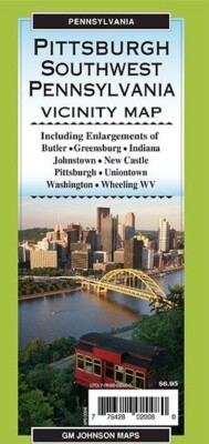 Pittsburgh & South West Pennsylvania, Pennsylvania Regional Map, by GMJ Maps