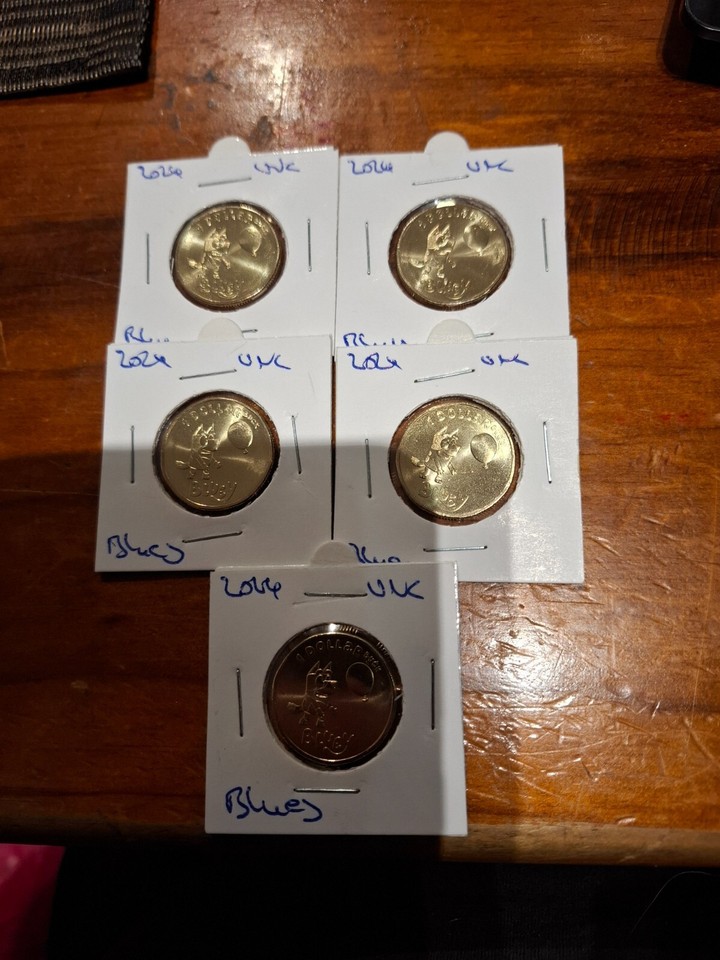 bluey one dollar coins from a bag unc eBay