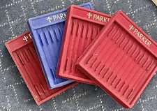 2 Parker Fountain Pen c 1970s Shipping Slotter Box Tray Liner ~ No Pens