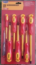 Wickes VDE Screwdriver Set, 8 Piece, Includes Tester