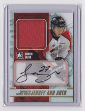 2012-13 ITG HEROES & PROSPECTS JERSEY & AUTO GOLD /10 CURTIS LAZAR CANUCKS