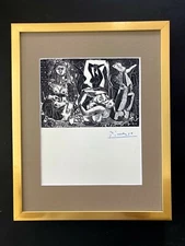 PABLO PICASSO + 1955 SIGNED SUPERB PRINT MATTED 11 X 14 + LIST $595!