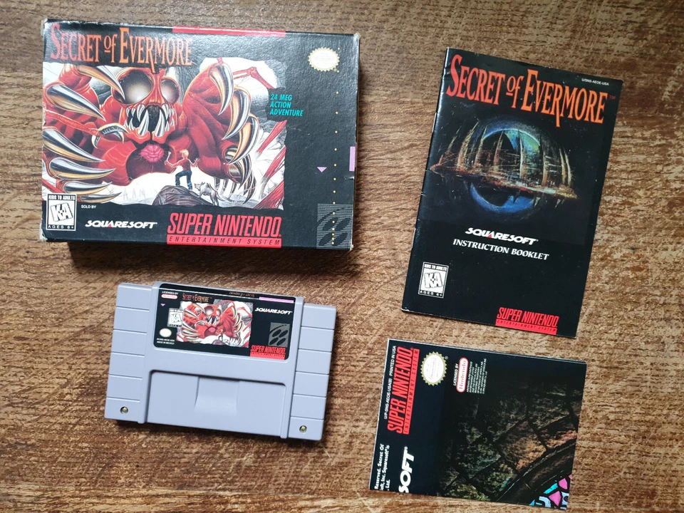 SNES SUPER NINTENDO - SECRET OF EVERMORE #RPG USA NTSC CIB *POSTER - Image 3 of 4