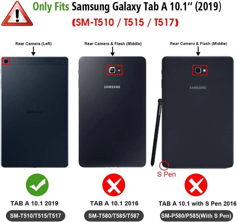 Funda con soporte multiángulo para Samsung Galaxy Tab A 10,1" 2019 SM-T510/T515 Foto 2 de 4