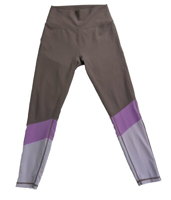 WILO The Label Base Ribbed Colorblock 7/8 Leggings Size Medium Mauve NWOT