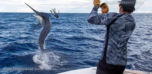 Ropa de pesca pelágica Upf 50+ máscara facial con capucha camisas de pesca para hombre al aire libre Su - Imagen 2 de 27