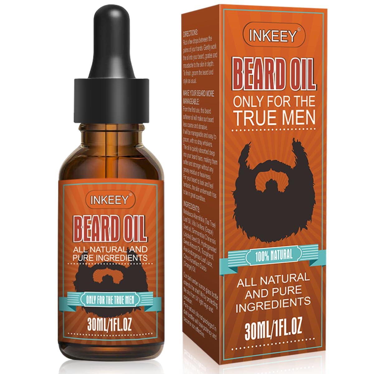Beard Growth Oil for Men - Beard Conditioner Oil Rich in JOJOBA Oil AZURE