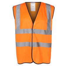Mens Yellow or Orange HIGH VISIBILITY Vest Safety Waistcoat Hi Vis / Viz Jacket