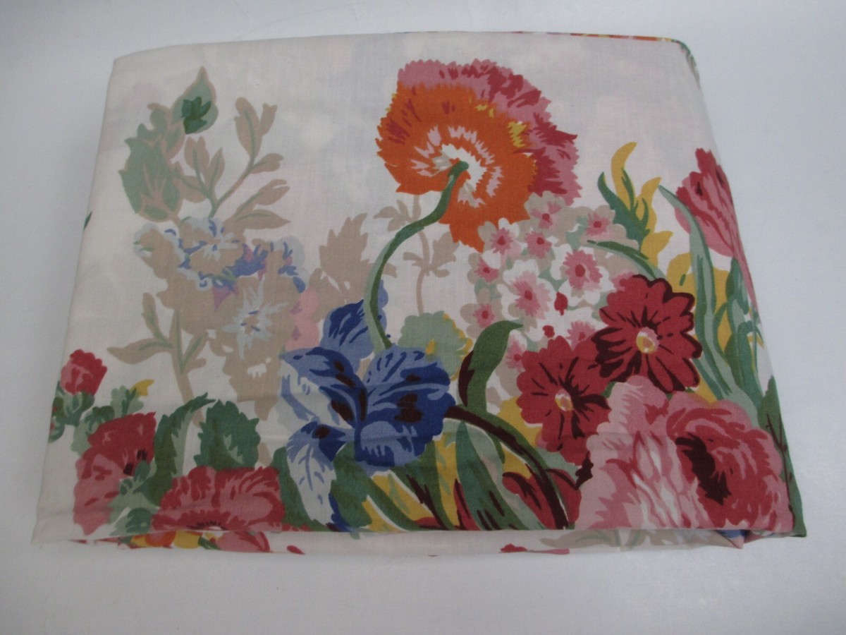 【ビンテージ】Ralph Lauren フルサイズ 花柄フィットシーツ New Ralph Lauren SOUTHAMPTON Beach House Floral Fitted Sheet