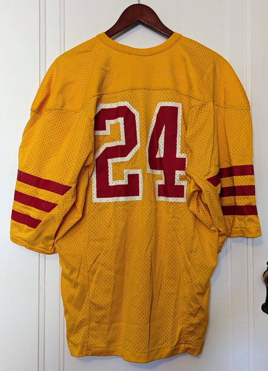 Vintage Bike Athletic Yellow Red Practice Football Jersey