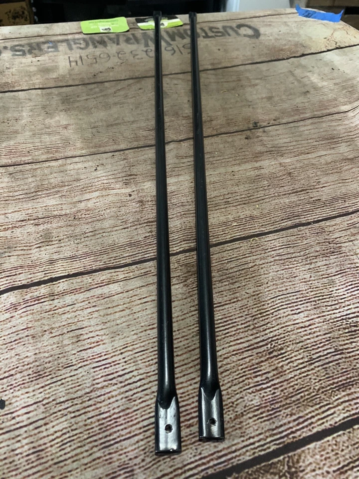 Jeep Wrangler TJ Rampage 1997-2006 sin marco techo blando juego de 2 barras de soporte de viento Foto 4 de 4