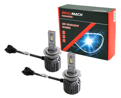 BRAUMACH 6000K LED Headlight Bulbs Globes H7 For Audi A4 2.4 Avant 1997-2001