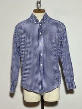 Brooks Brothers Regent Shirt Mens M Cotton Button Up Long Sleeve Blue Plaid