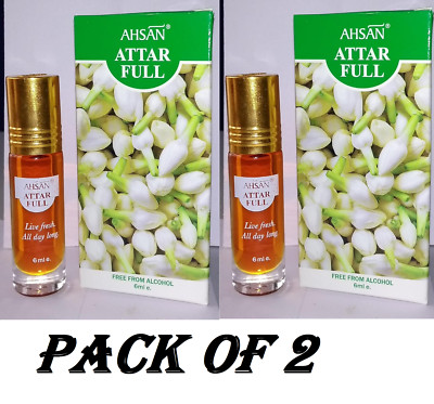 Ahsan Attar Full Eau de Parfum long lasting & non alcoholic attar 6ml ( pack 2 )