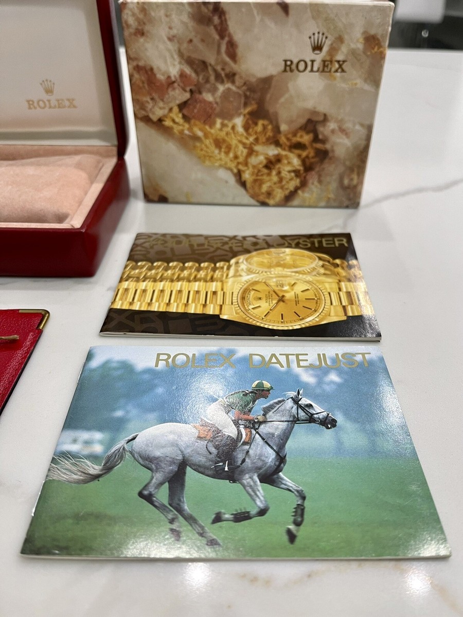 Authentic Vintage Rolex Datejust Red Watch Box 69173 69174 FULL