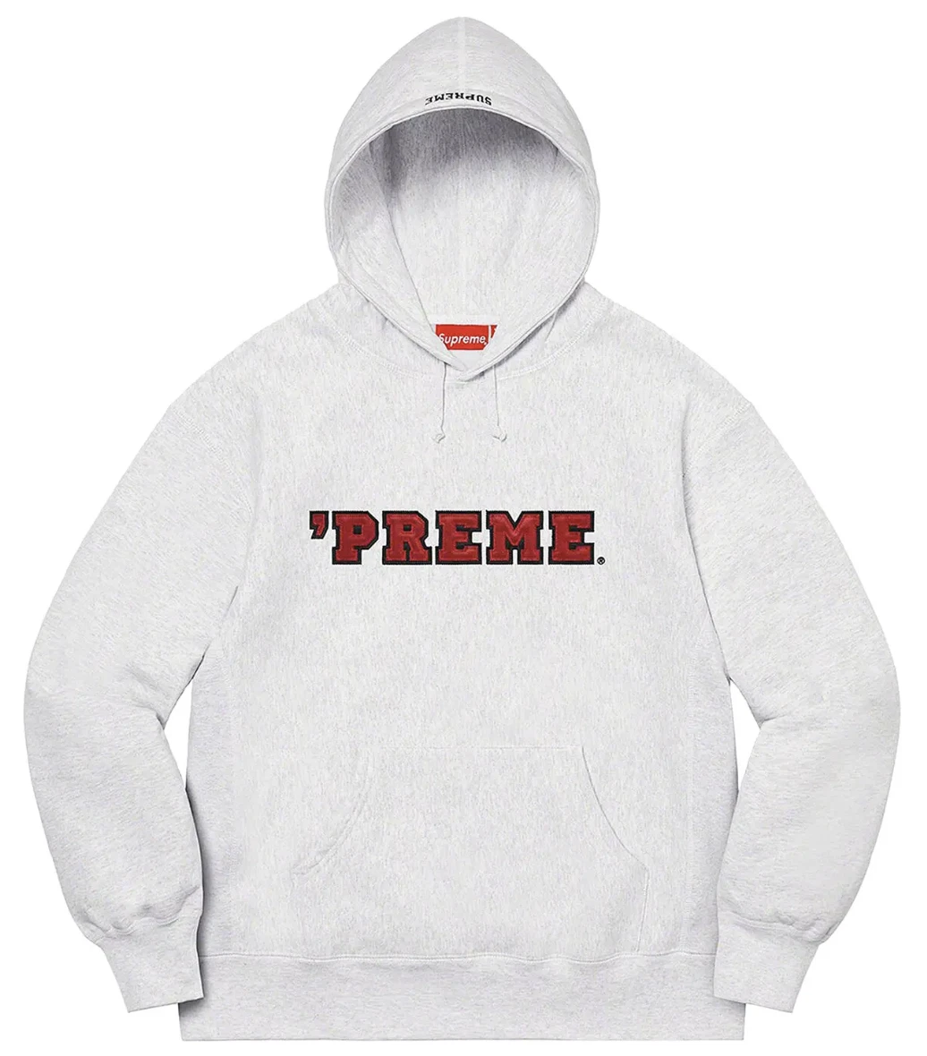 Sweat à capuche Supreme 'Preme gris cendre taille L