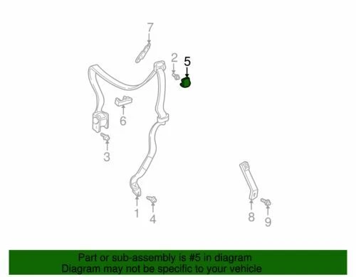 Genuine GM 1999-2005 Pontiac Grand Am Grand Am GT SE1 Seat Belt Cover 22692279 - Imagem 2 de 2